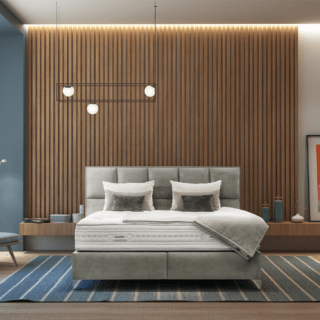 chambre d'ambiance avec tete de lit pompous