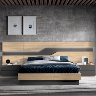 chambre d'ambiance avec tête de lit river